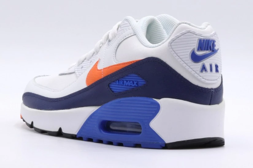 Nike Air Max 90 LTR Sneakers Λευκά, Μπλε Σκούρα, Πορτοκαλί