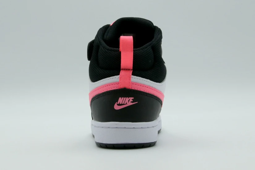 Nike Court Borough Mid 2 Παιδικά Sneakers Μαύρα, Ροζ, Λευκά
