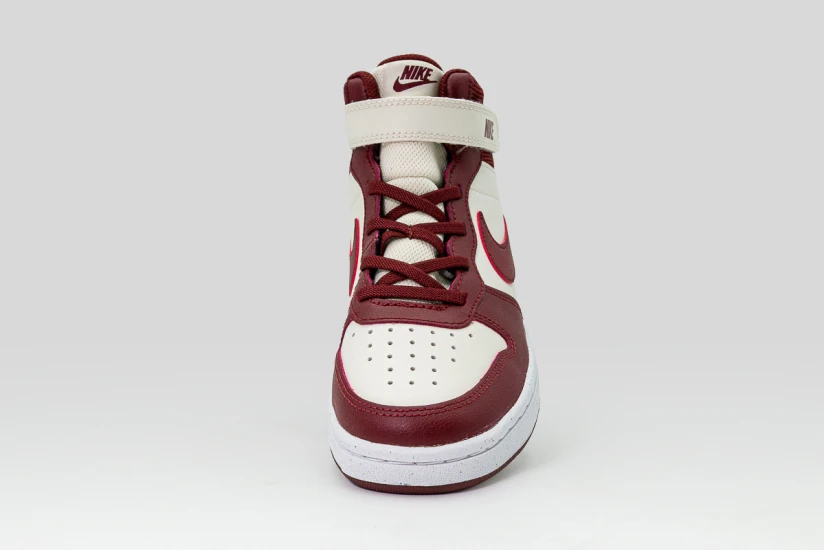 Nike Court Borough Mid 2 Παιδικά Sneakers Μπεζ, Μπορντό, Λευκά