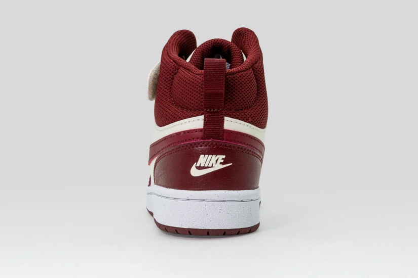 Nike Court Borough Mid 2 Παιδικά Sneakers Μπεζ, Μπορντό, Λευκά