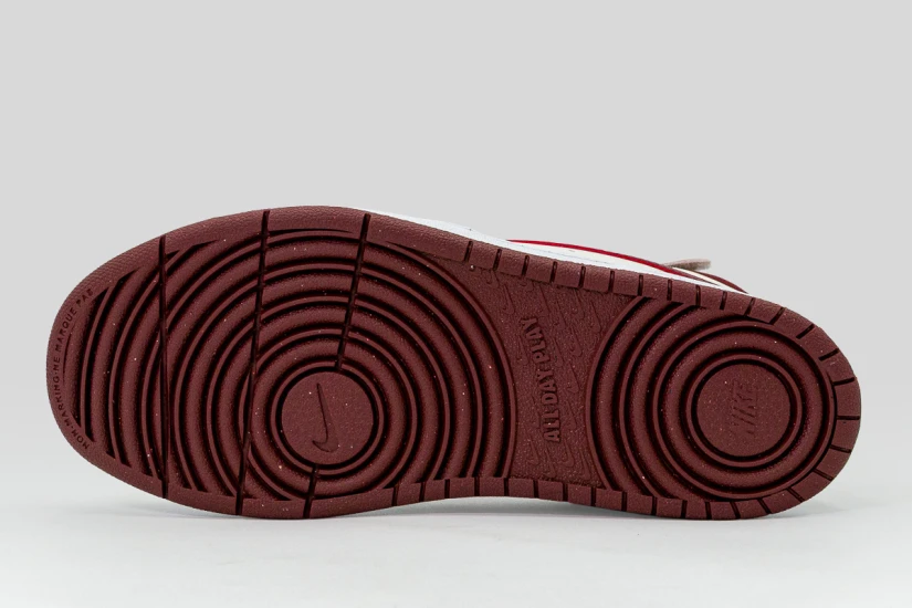 Nike Court Borough Mid 2 Παιδικά Sneakers Μπεζ, Μπορντό, Λευκά