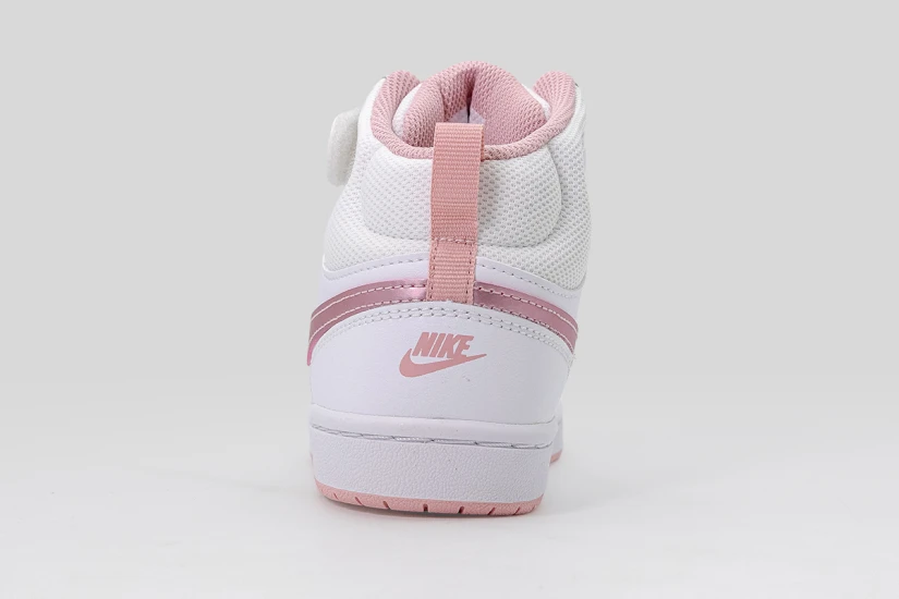 Nike Court Borough Mid 2 Παιδικά Sneakers Λευκά, Ροζ