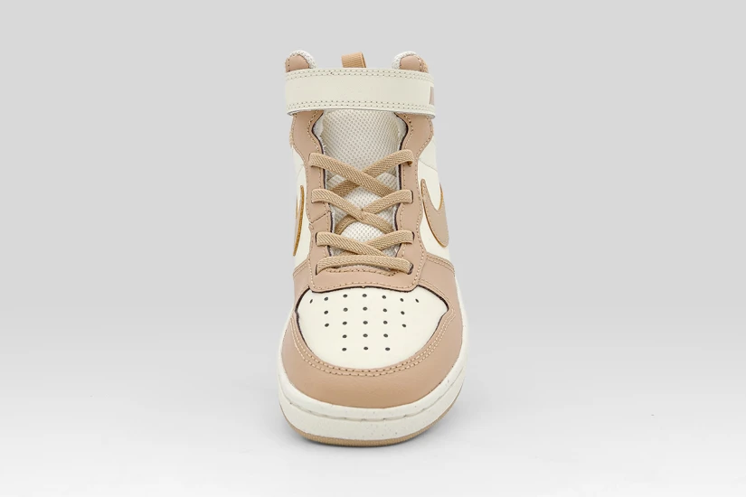 Nike Court Borough Mid 2 Παιδικά Sneakers Μπεζ, Λευκά