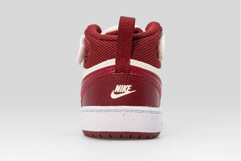 Nike Court Borough Mid 2 Βρεφικά Sneakers Μπορντό, Εκρού, Λευκά