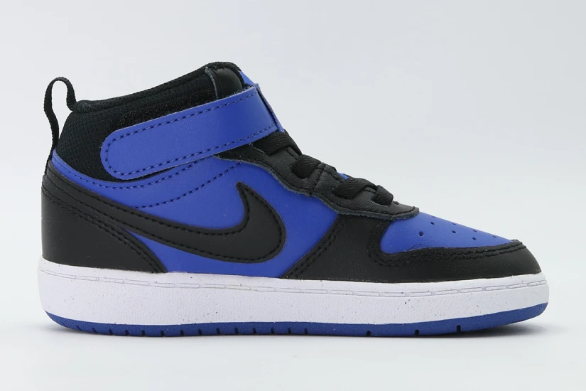 Nike Court Borough Mid 2 Βρεφικά Sneakers Μπλε, Μαύρα, Λευκά