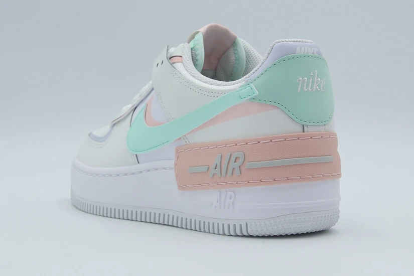 Nike Air Force 1 Shadow Sneakers Λευκά, Μέντα, Ροζ, Εκρού