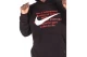 Nike Sportswear Swoosh Ανδρικό Φούτερ με Κουκούλα Μαύρο, Κόκκινο, Λευκό