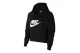 Nike Sportswear Essential Γυναικείο Cropped Φούτερ με Κουκούλα Μαύρο