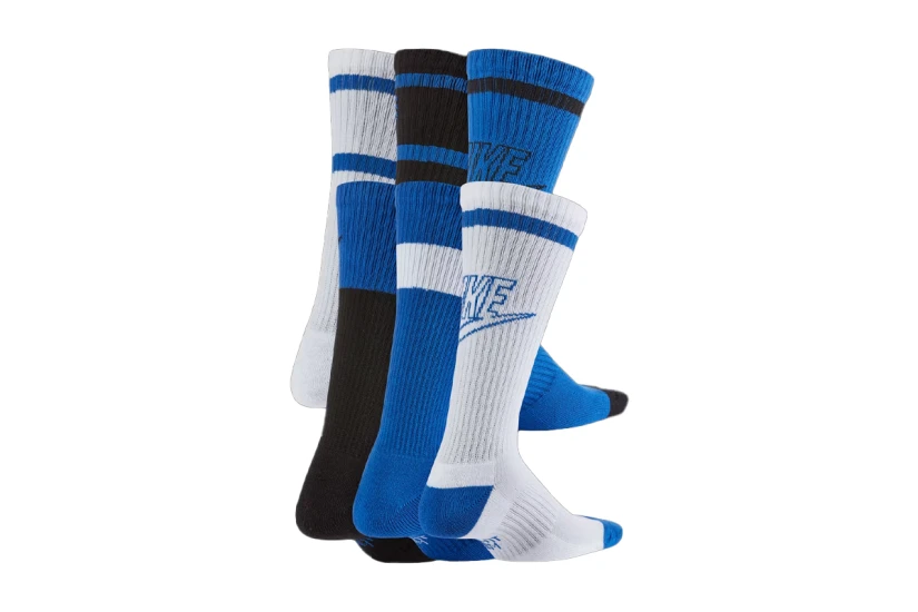 Nike Dri-FIT Everyday Cushioned Ψηλές Κάλτσες Λευκές, Ρουά, Μαύρες 6 Ζευγάρια