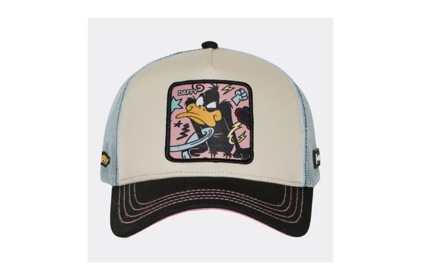 Capslab Looney Tunes Daffy Duck Truker Καπέλο Snapback Εκρού, Γαλάζιο, Μαύρο, Ροζ