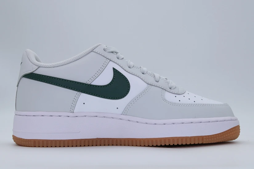 Nike Air Force 1 Sneakers Γκρι Ανοιχτό, Λευκά, Πράσινα