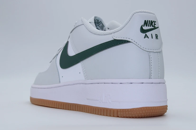 Nike Air Force 1 Sneakers Γκρι Ανοιχτό, Λευκά, Πράσινα
