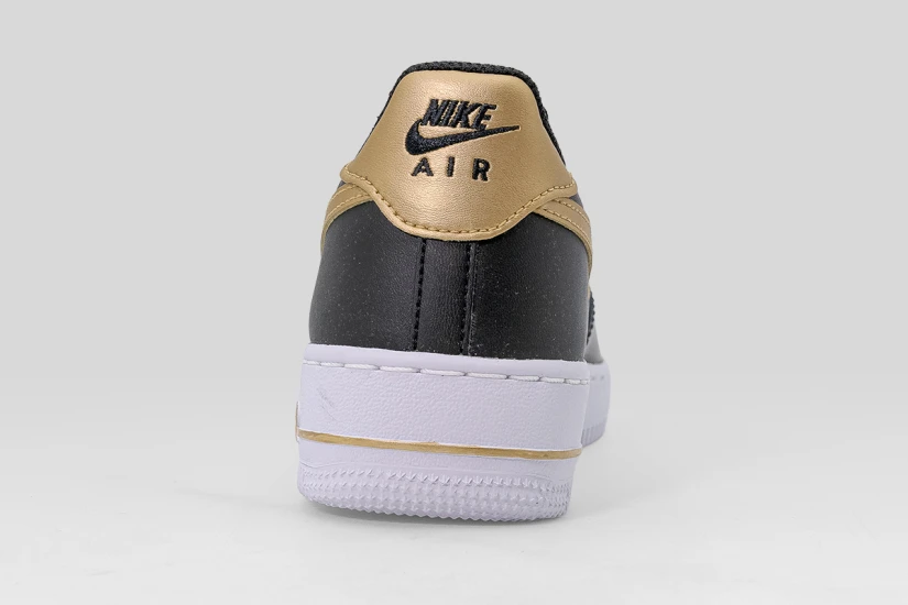 Nike Air Force 1 Sneakers Μαύρα, Χρυσά, Λευκά