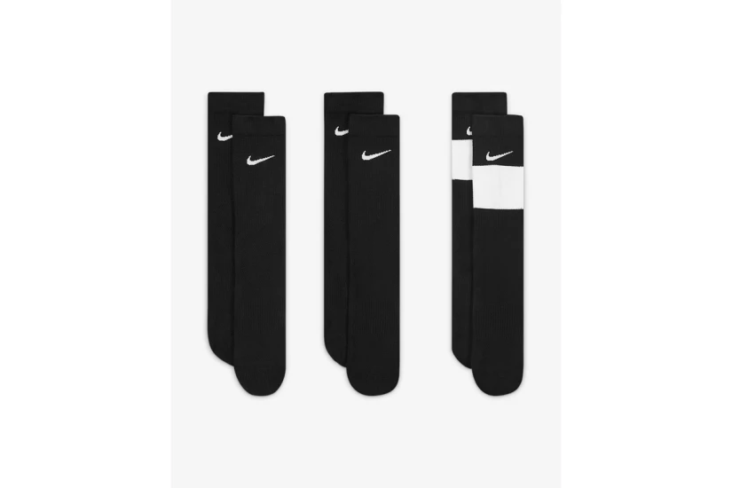 Nike Elite Basketball Dri-FIT Ψηλές Κάλτσες Μαύρες 3 Ζευγάρια