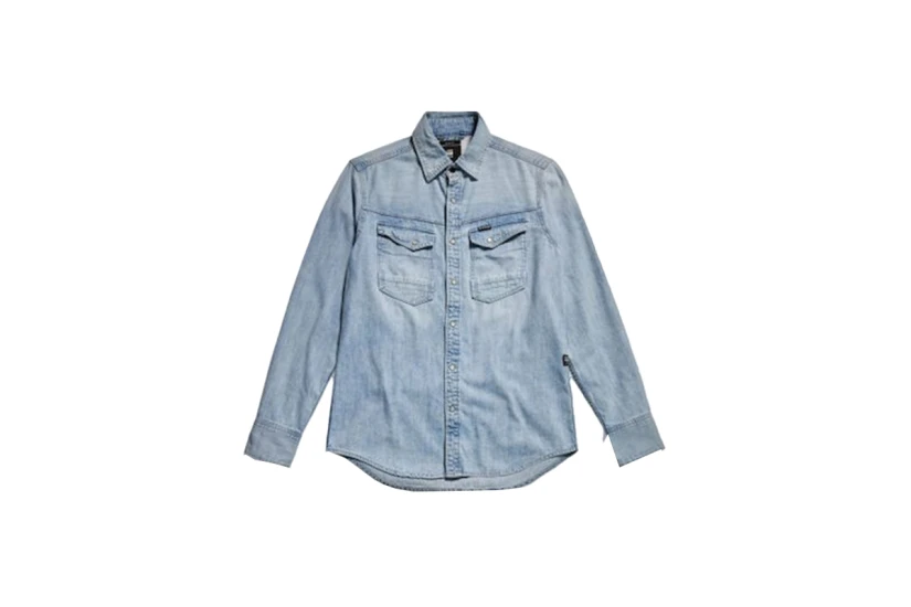 G-Star Slim Denim Ανδρικό Μακρυμάνικο Τζιν Πουκάμισο