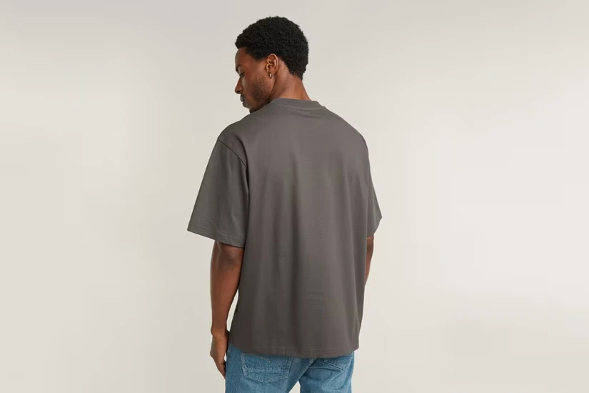 G-Star Center Chest Boxy R Κοντομάνικο T-Shirt Γκρι Σκούρο