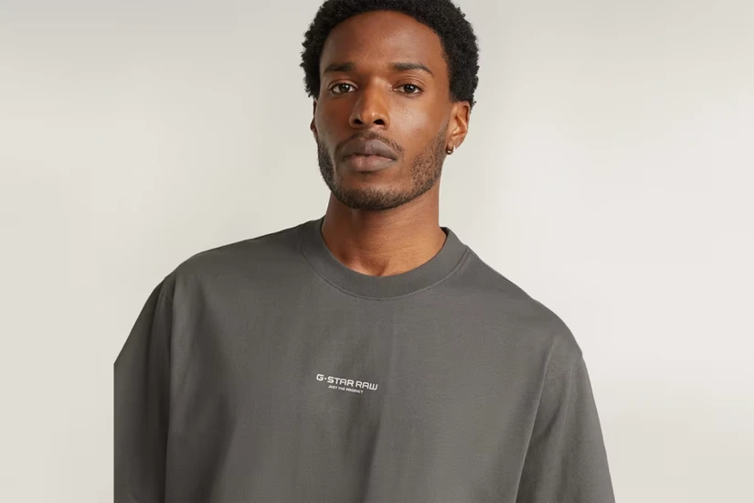 G-Star Center Chest Boxy R Κοντομάνικο T-Shirt Γκρι Σκούρο