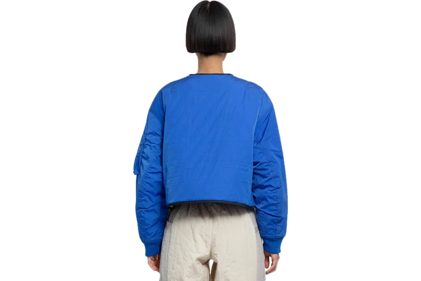 Jordan Essentials Flight Γυναικείο Jacket Διπλής Όψης Μπλε, Γκρι