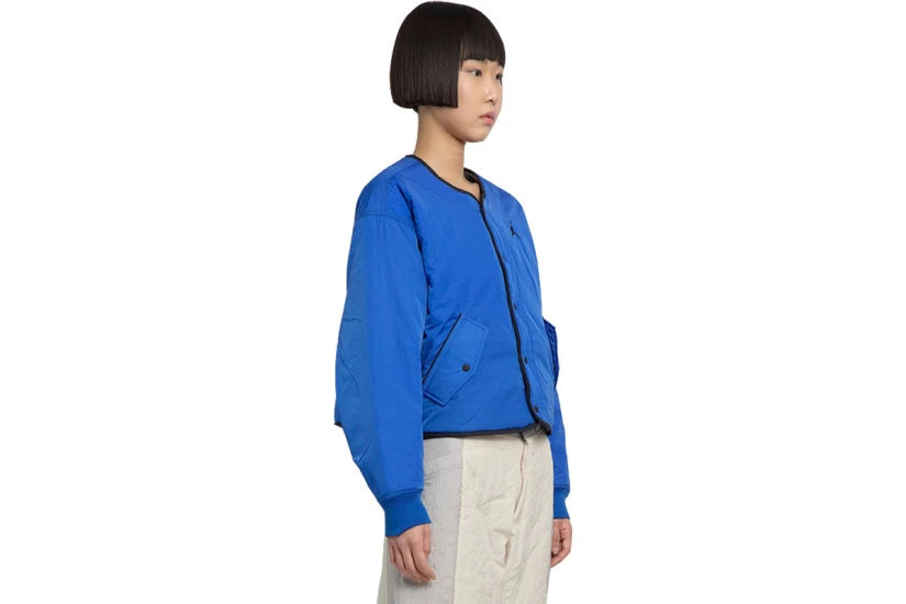 Jordan Essentials Flight Γυναικείο Jacket Διπλής Όψης Μπλε, Γκρι