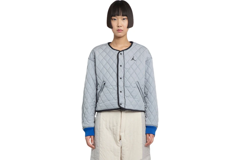 Jordan Essentials Flight Γυναικείο Jacket Διπλής Όψης Μπλε, Γκρι