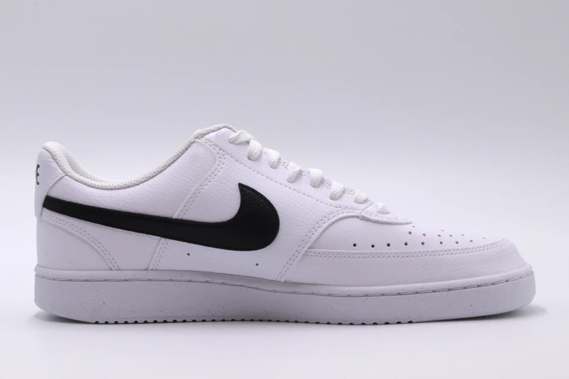 Nike Court Vision Low Next Nature Ανδρικά Sneakers Λευκά, Μαύρα