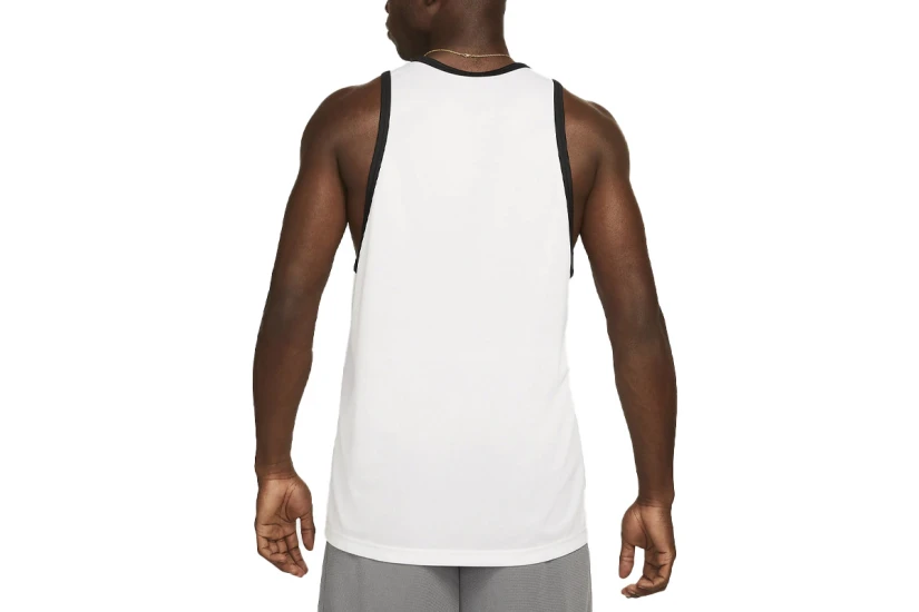 Nike Dri-FIT Basketball Crossover Ανδρική Αμάνικη Μπλούζα Λευκή, Μαύρη