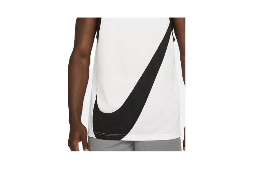 Nike Dri-FIT Basketball Crossover Ανδρική Αμάνικη Μπλούζα Λευκή, Μαύρη