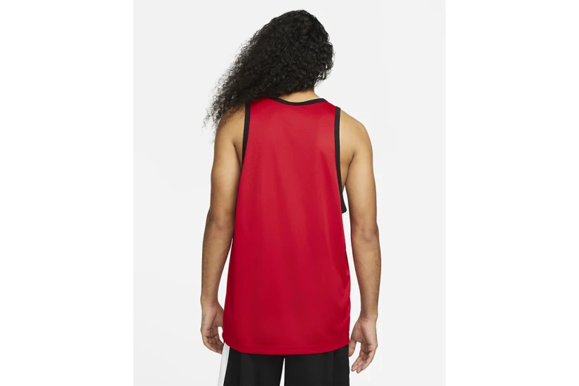 Nike Dri-FIT Basketball Crossover Ανδρική Αμάνικη Μπλούζα Κόκκινη, Μαύρη