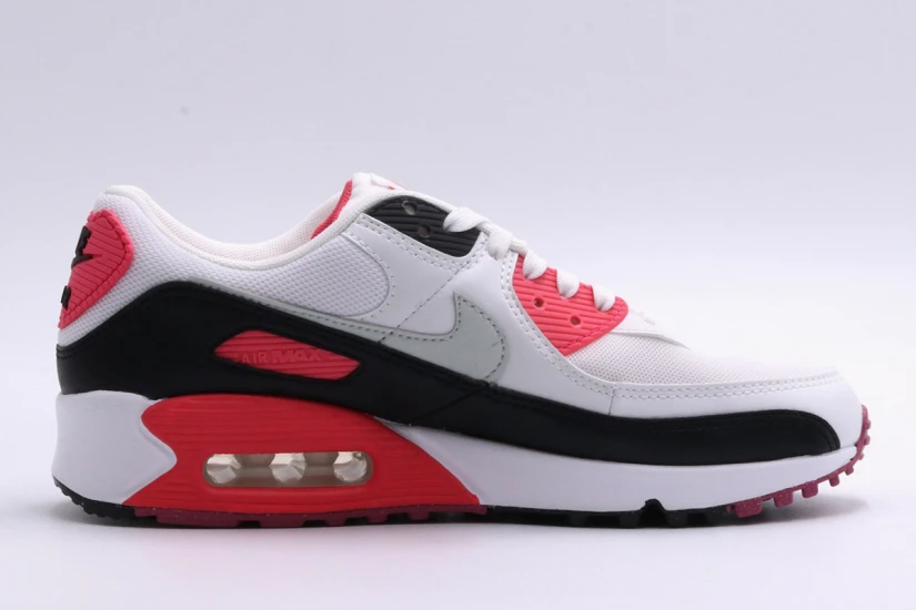 Nike Air Max 90 Γυναικεία Sneakers Λευκά, Μαύρα, Φούξια