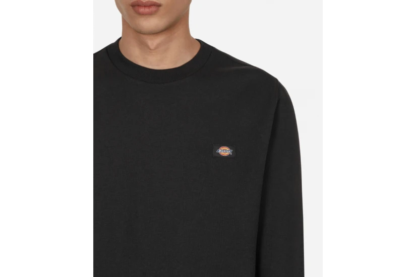 Dickies Oakport Ανδρική Μακρυμάνικη Μπλούζα με Λαιμόκοψη Μαύρη