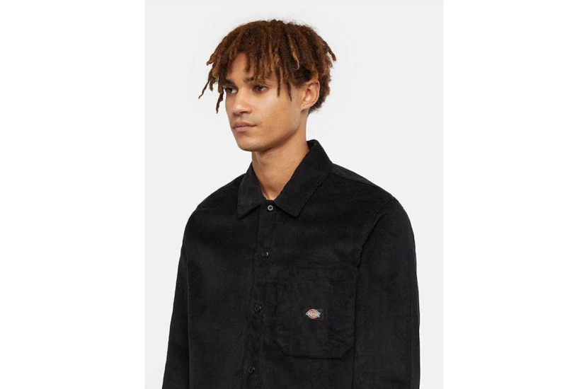 Dickies Corduroy Ανδρικό Μακρυμάνικο Πουκάμισο Μαύρο