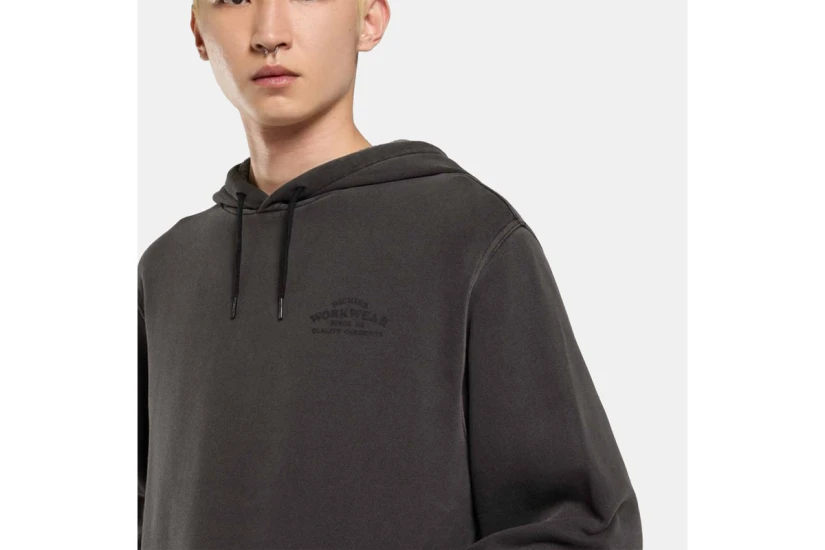 Dickies Christiana Garment Dye Ανδρικό Φούτερ με Κουκούλα Ανθρακί
