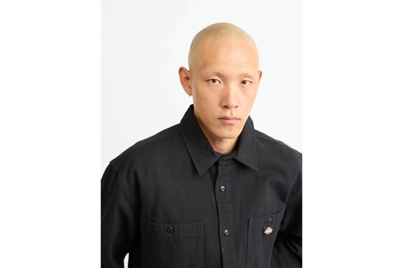 Dickies Canvas Ανδρικό Μακρυμάνικο Πουκάμισο Μαύρο