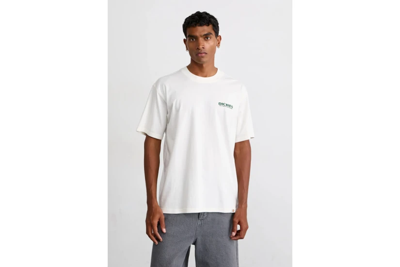 Dickies Burns Ανδρικό Κοντομάνικο T-Shirt Εκρού