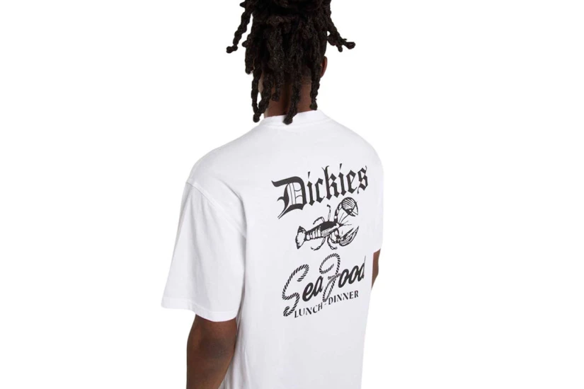 Dickies Diner Ανδρικό Κοντομάνικο T-Shirt Λευκό, Μαύρο