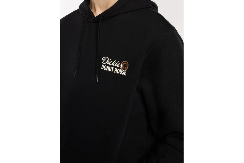 Dickies Donut House Ανδρικό Φούτερ με Κουκούλα Μαύρο