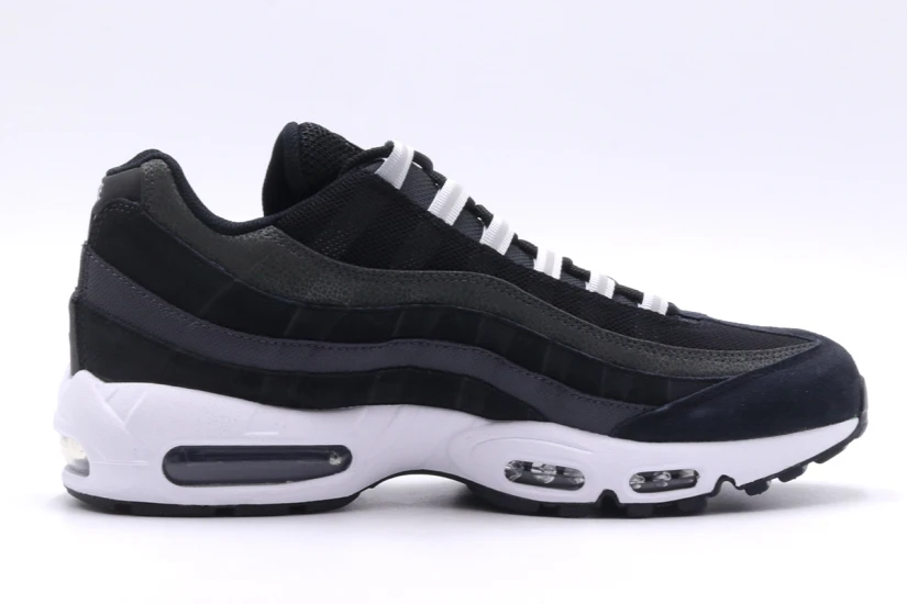 Nike Air Max 95 Ανδρικά Sneakers Μαύρα, Λευκά