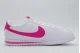 Nike Cortez Sneakers Λευκά, Φούξια