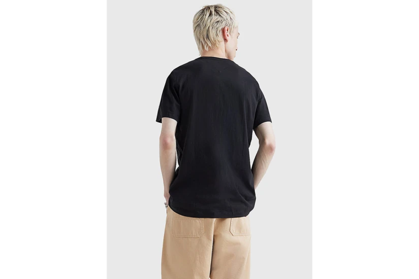 Tommy Jeans Ανδρικό Κοντομάνικο T-Shirt Μαύρο