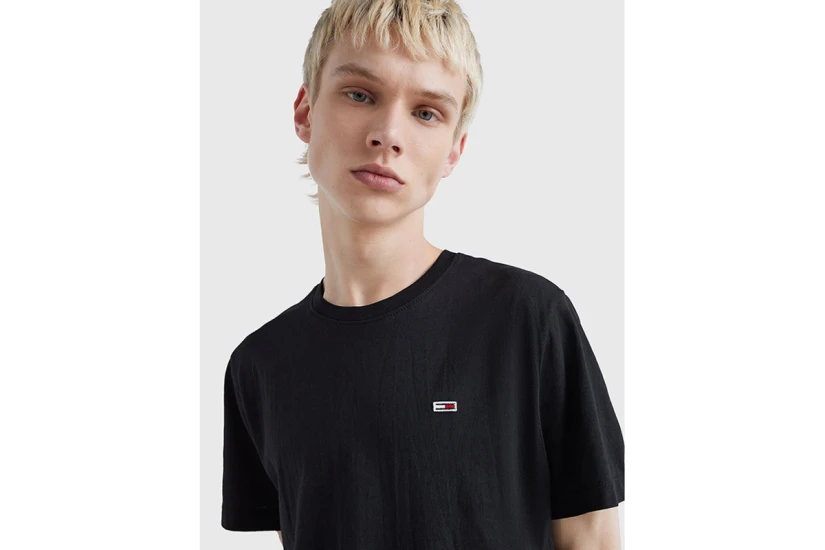 Tommy Jeans Ανδρικό Κοντομάνικο T-Shirt Μαύρο