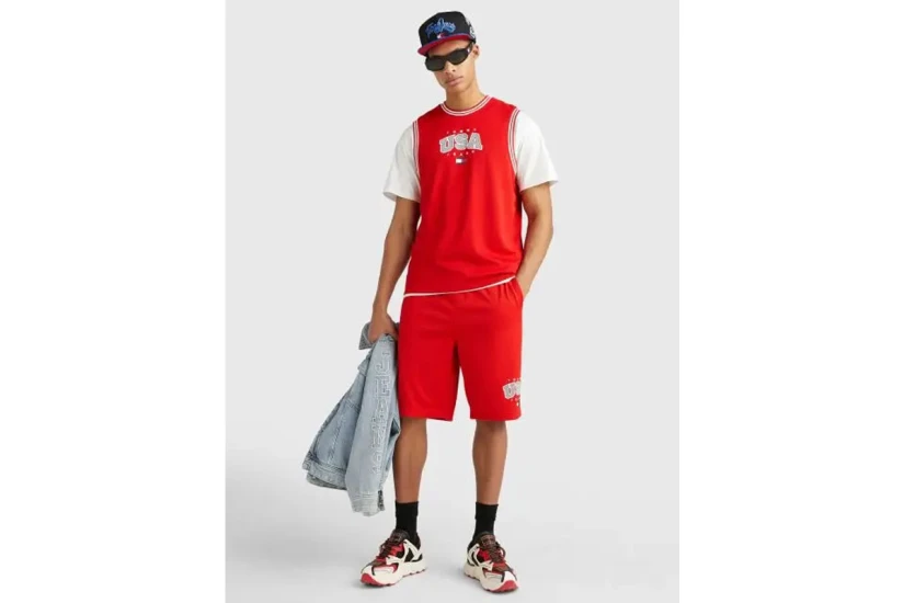 Tommy Jeans Modern Sport Ανδρική Αθλητική Βερμούδα Κόκκινη