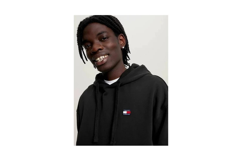 Tommy Jeans Ανδρικό Φούτερ με Κουκούλα Μαύρο