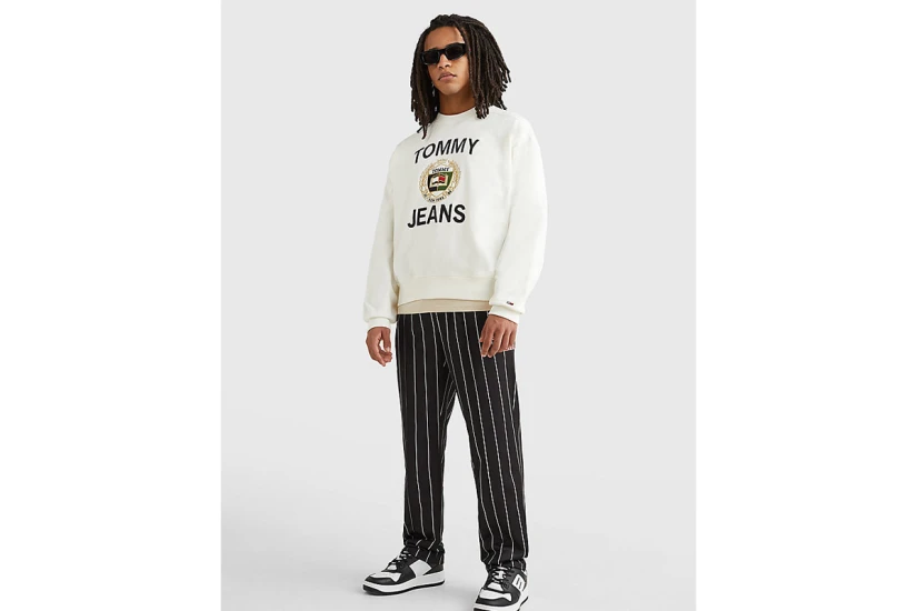 Tommy Jeans Tjm Boxy Tj Luxe Crew Μπλούζα Με Λαιμόκοψη Ανδρική (DM0DM16376 YBH)