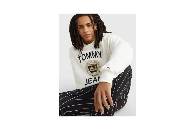 Tommy Jeans Tjm Boxy Tj Luxe Crew Μπλούζα Με Λαιμόκοψη Ανδρική (DM0DM16376 YBH)