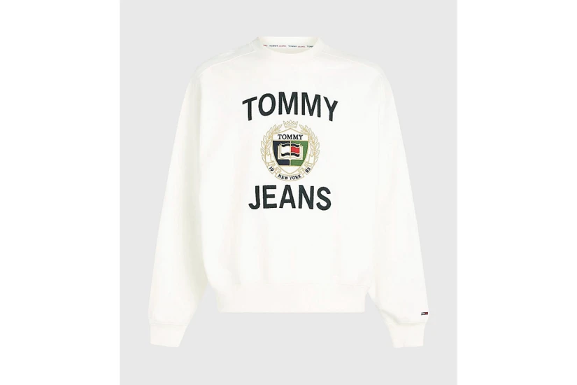 Tommy Jeans Tjm Boxy Tj Luxe Crew Μπλούζα Με Λαιμόκοψη Ανδρική (DM0DM16376 YBH)