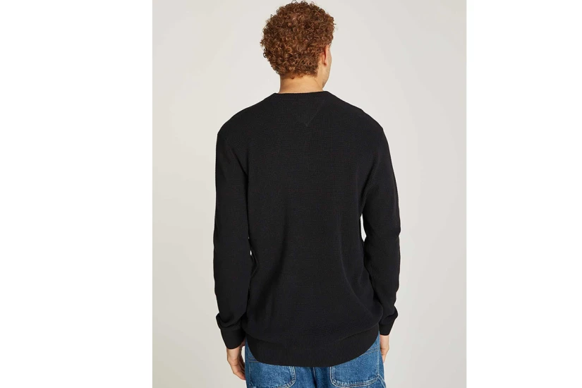 Tommy Jeans Ανδρική Μακρυμάνικη Μπλούζα Μαύρη