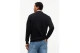 Tommy Jeans Linear Logo Embroidery Fleece Ανδρική Μακρυμάνικη Μπλούζα με Λαιμόκοψη Μαύρη