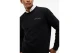 Tommy Jeans Linear Logo Embroidery Fleece Ανδρική Μακρυμάνικη Μπλούζα με Λαιμόκοψη Μαύρη