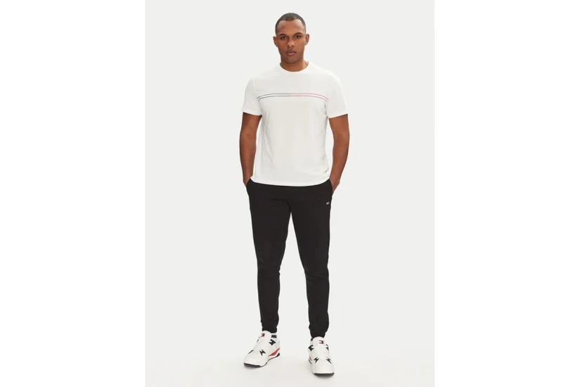 Tommy Jeans Flag Embroidery Ανδρικό Παντελόνι Φόρμας Μαύρο