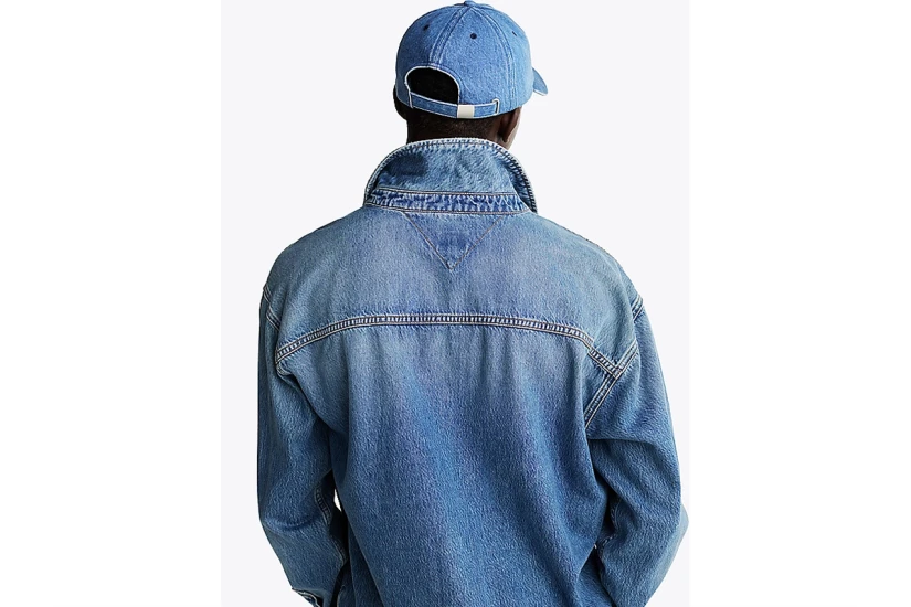 Tommy Jeans Relaxed Ανδρικό Τζιν Μακρυμάνικο Πουκάμισο Μπλε